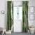 Green Polynesian Tribal Frangipani Tropical Vibe Window Curtain