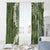 Green Polynesian Tribal Frangipani Tropical Vibe Window Curtain