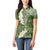 Green Polynesian Tribal Frangipani Tropical Vibe Women Polo Shirt