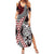 Red Aotearoa Niho Taniwha Family Matching Summer Maxi Dress and Hawaiian Shirt Maori Mythology Tooth - Taniko Motifs