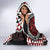 Red Aotearoa Niho Taniwha Hooded Blanket Maori Mythology Tooth - Taniko Motifs