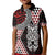 Red Aotearoa Niho Taniwha Kid Polo Shirt Maori Mythology Tooth - Taniko Motifs