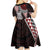 Red Aotearoa Niho Taniwha Kid Short Sleeve Dress Maori Mythology Tooth - Taniko Motifs