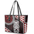 Red Aotearoa Niho Taniwha Leather Tote Bag Maori Mythology Tooth - Taniko Motifs