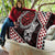 Red Aotearoa Niho Taniwha Quilt Maori Mythology Tooth - Taniko Motifs