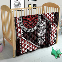 Red Aotearoa Niho Taniwha Quilt Maori Mythology Tooth - Taniko Motifs LT14 - Polynesian Pride