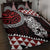 Red Aotearoa Niho Taniwha Quilt Bed Set Maori Mythology Tooth - Taniko Motifs