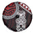 Red Aotearoa Niho Taniwha Spare Tire Cover Maori Mythology Tooth - Taniko Motifs