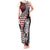 Red Aotearoa Niho Taniwha Tank Maxi Dress Maori Mythology Tooth - Taniko Motifs