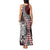 Red Aotearoa Niho Taniwha Tank Maxi Dress Maori Mythology Tooth - Taniko Motifs