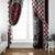 Red Aotearoa Niho Taniwha Window Curtain Maori Mythology Tooth - Taniko Motifs