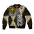 Yellow Aotearoa Niho Taniwha Bomber Jacket Maori Mythology Tooth - Taniko Motifs