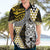 Yellow Aotearoa Niho Taniwha Hawaiian Shirt Maori Mythology Tooth - Taniko Motifs