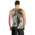 Yellow Aotearoa Niho Taniwha Men Tank Top Maori Mythology Tooth - Taniko Motifs