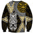 Yellow Aotearoa Niho Taniwha Sweatshirt Maori Mythology Tooth - Taniko Motifs