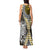 Yellow Aotearoa Niho Taniwha Tank Maxi Dress Maori Mythology Tooth - Taniko Motifs