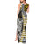 Yellow Aotearoa Niho Taniwha Tank Maxi Dress Maori Mythology Tooth - Taniko Motifs