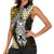 Yellow Aotearoa Niho Taniwha Women Sleeveless Polo Shirt Maori Mythology Tooth - Taniko Motifs