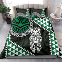 Green Aotearoa Niho Taniwha Bedding Set Maori Mythology Tooth - Taniko Motifs LT14 - Polynesian Pride