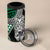 Green Aotearoa Niho Taniwha 4 in 1 Can Cooler Tumbler Maori Mythology Tooth - Taniko Motifs