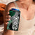 Green Aotearoa Niho Taniwha 4 in 1 Can Cooler Tumbler Maori Mythology Tooth - Taniko Motifs