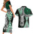 Green Aotearoa Niho Taniwha Couples Matching Short Sleeve Bodycon Dress and Hawaiian Shirt Maori Mythology Tooth - Taniko Motifs