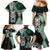 Green Aotearoa Niho Taniwha Family Matching Mermaid Dress and Hawaiian Shirt Maori Mythology Tooth - Taniko Motifs