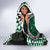 Green Aotearoa Niho Taniwha Hooded Blanket Maori Mythology Tooth - Taniko Motifs