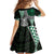 Green Aotearoa Niho Taniwha Kid Short Sleeve Dress Maori Mythology Tooth - Taniko Motifs