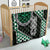 Green Aotearoa Niho Taniwha Quilt Maori Mythology Tooth - Taniko Motifs