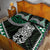 Green Aotearoa Niho Taniwha Quilt Bed Set Maori Mythology Tooth - Taniko Motifs