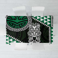 Green Aotearoa Niho Taniwha Tablecloth Maori Mythology Tooth - Taniko Motifs LT14 Green - Polynesian Pride