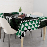 Green Aotearoa Niho Taniwha Tablecloth Maori Mythology Tooth - Taniko Motifs LT14 - Polynesian Pride