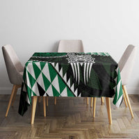 Green Aotearoa Niho Taniwha Tablecloth Maori Mythology Tooth - Taniko Motifs LT14 - Polynesian Pride