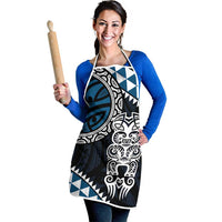 Blue Aotearoa Niho Taniwha Apron Maori Mythology Tooth - Taniko Motifs LT14 - Polynesian Pride