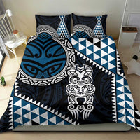 Blue Aotearoa Niho Taniwha Bedding Set Maori Mythology Tooth - Taniko Motifs LT14 - Polynesian Pride