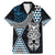 Blue Aotearoa Niho Taniwha Family Matching Mermaid Dress and Hawaiian Shirt Maori Mythology Tooth - Taniko Motifs