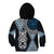 Blue Aotearoa Niho Taniwha Kid Hoodie Maori Mythology Tooth - Taniko Motifs