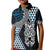 Blue Aotearoa Niho Taniwha Kid Polo Shirt Maori Mythology Tooth - Taniko Motifs