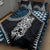 Blue Aotearoa Niho Taniwha Quilt Bed Set Maori Mythology Tooth - Taniko Motifs