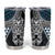 Blue Aotearoa Niho Taniwha Tumbler Cup Maori Mythology Tooth - Taniko Motifs