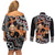 Aotearoa Kapa Haka Couples Matching Off Shoulder Short Dress and Long Sleeve Button Shirt 2025 Festival - Traditional Maori Dance