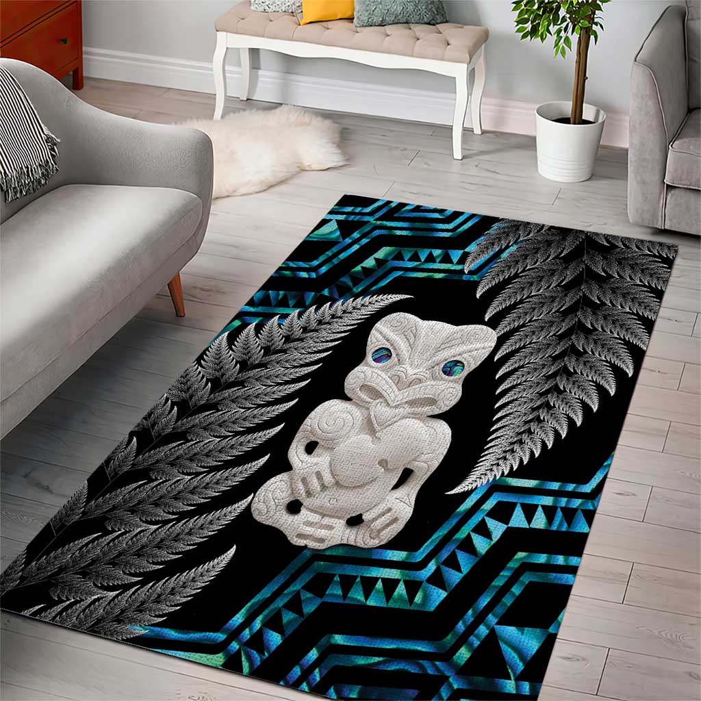 Aotearoa Taniko Paua Shell With Hei Tiki Area Rug LT14 - Polynesian Pride