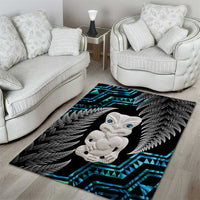 Aotearoa Taniko Paua Shell With Hei Tiki Area Rug LT14 - Polynesian Pride