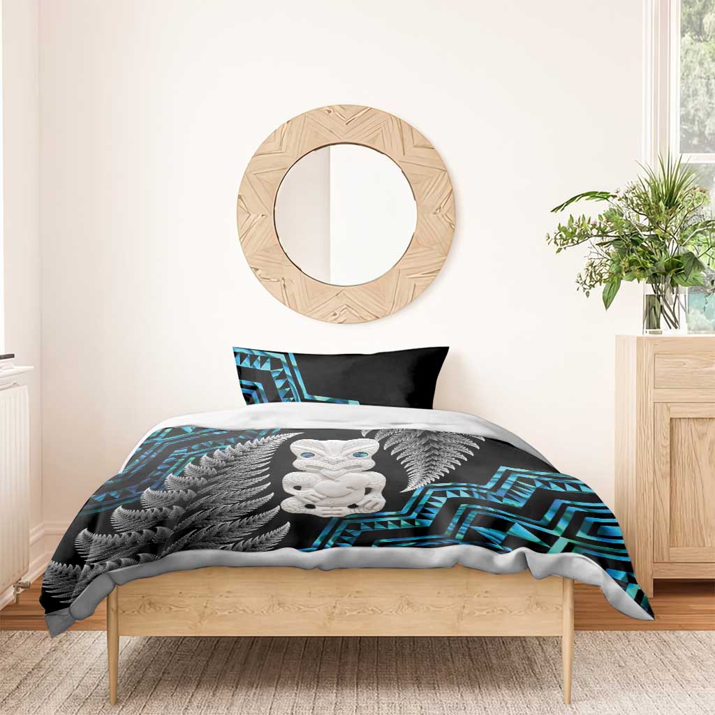 Aotearoa Taniko Paua Shell With Hei Tiki Bedding Set LT14 - Polynesian Pride