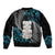 Aotearoa Taniko Paua Shell With Hei Tiki Bomber Jacket