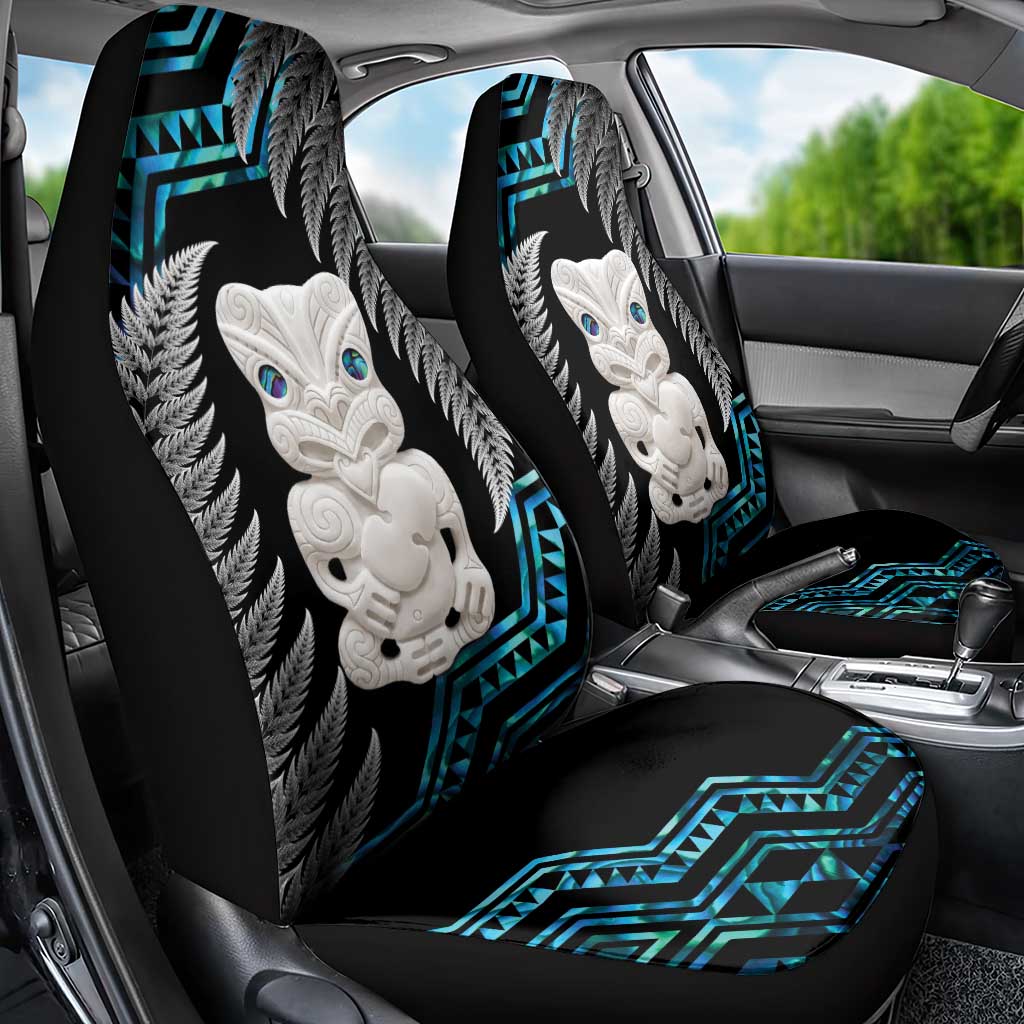 Aotearoa Taniko Paua Shell With Hei Tiki Car Seat Cover LT14 - Polynesian Pride