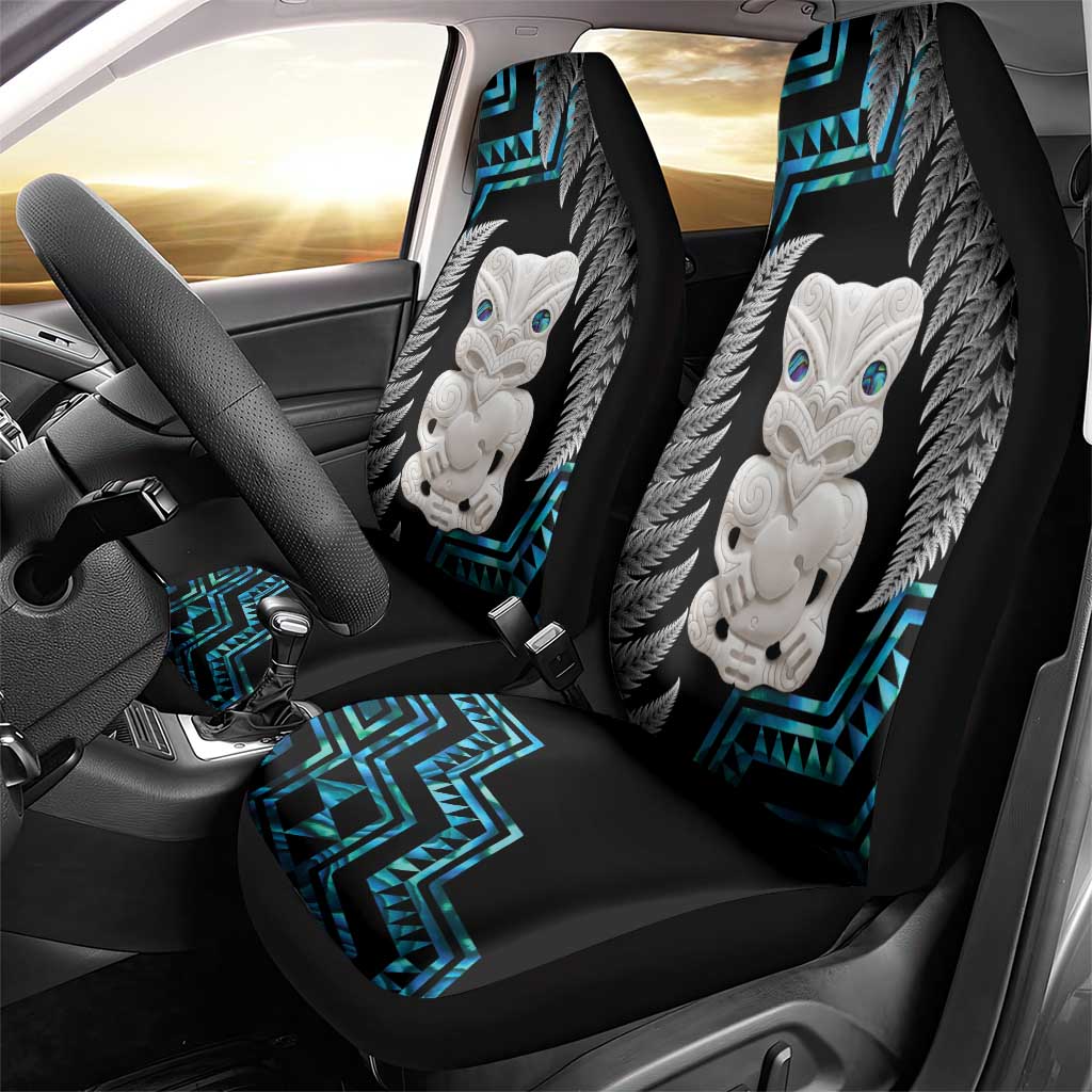 Aotearoa Taniko Paua Shell With Hei Tiki Car Seat Cover LT14 - Polynesian Pride