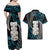 Aotearoa Taniko Paua Shell With Hei Tiki Couples Matching Off Shoulder Maxi Dress and Hawaiian Shirt