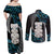 Aotearoa Taniko Paua Shell With Hei Tiki Couples Matching Off Shoulder Maxi Dress and Long Sleeve Button Shirt